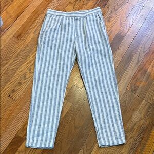 Zara Blue and White Striped Trousers size medium